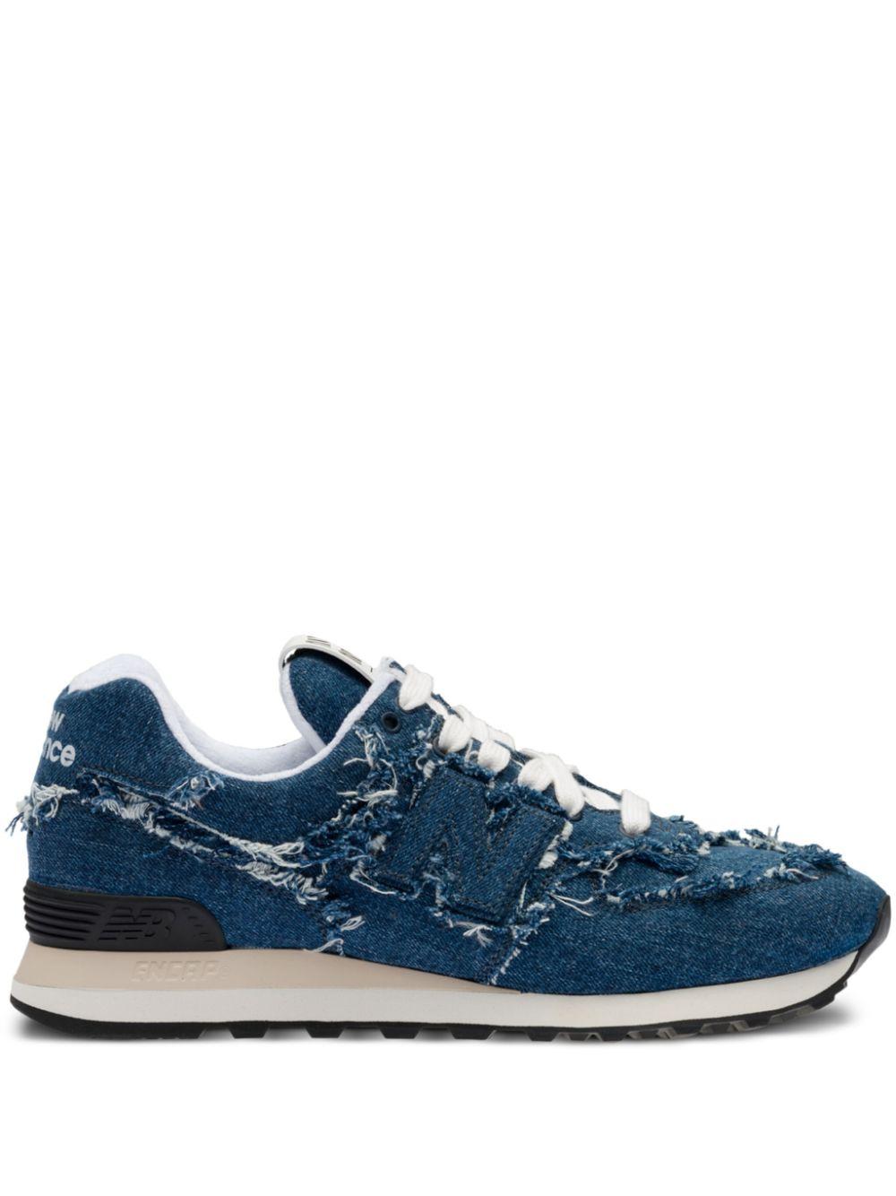 スニーカー MIU MIU BLUE SNEAKERS Miu Miu Blue/White Terry Fabric and Rubber Low Top Sneakers
