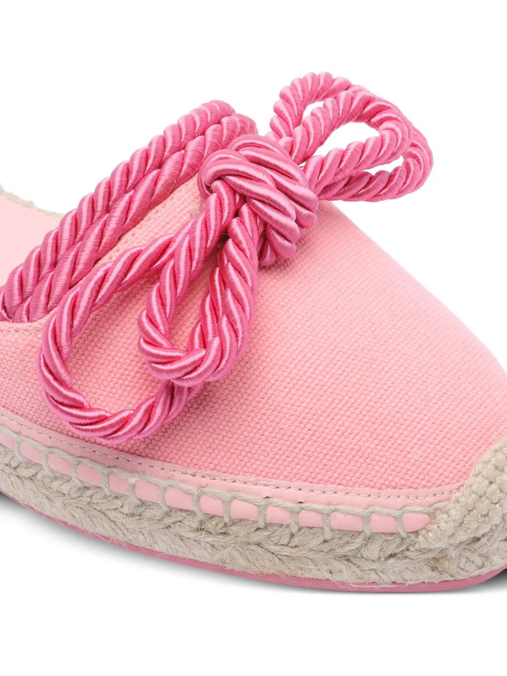 サンダル・ミュール MACH & MACH 'Double Bow Pink Riviera' espadrilles Mach & Mach Riviera' Espadrilles Double Bow in Pink | Lyst
