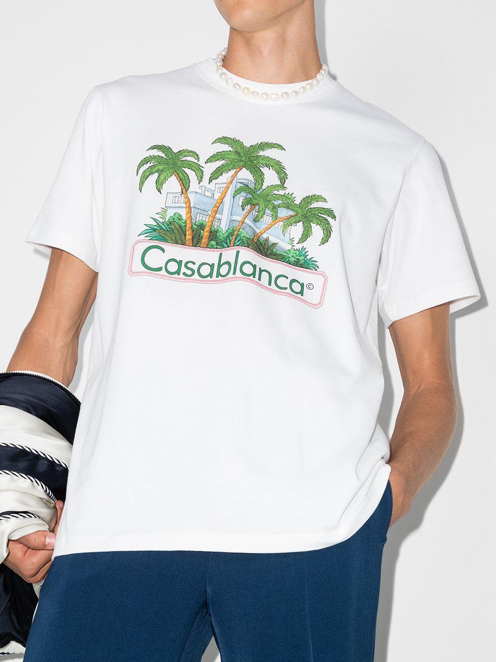 CASABLANCA X Browns 50 Island Graphic-print T-shirt in White for Men - Lyst