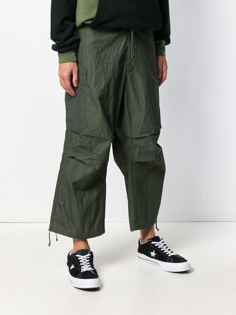 Levi's Cotton Wide Leg Cargo Trousers in Green for Men - Lyst