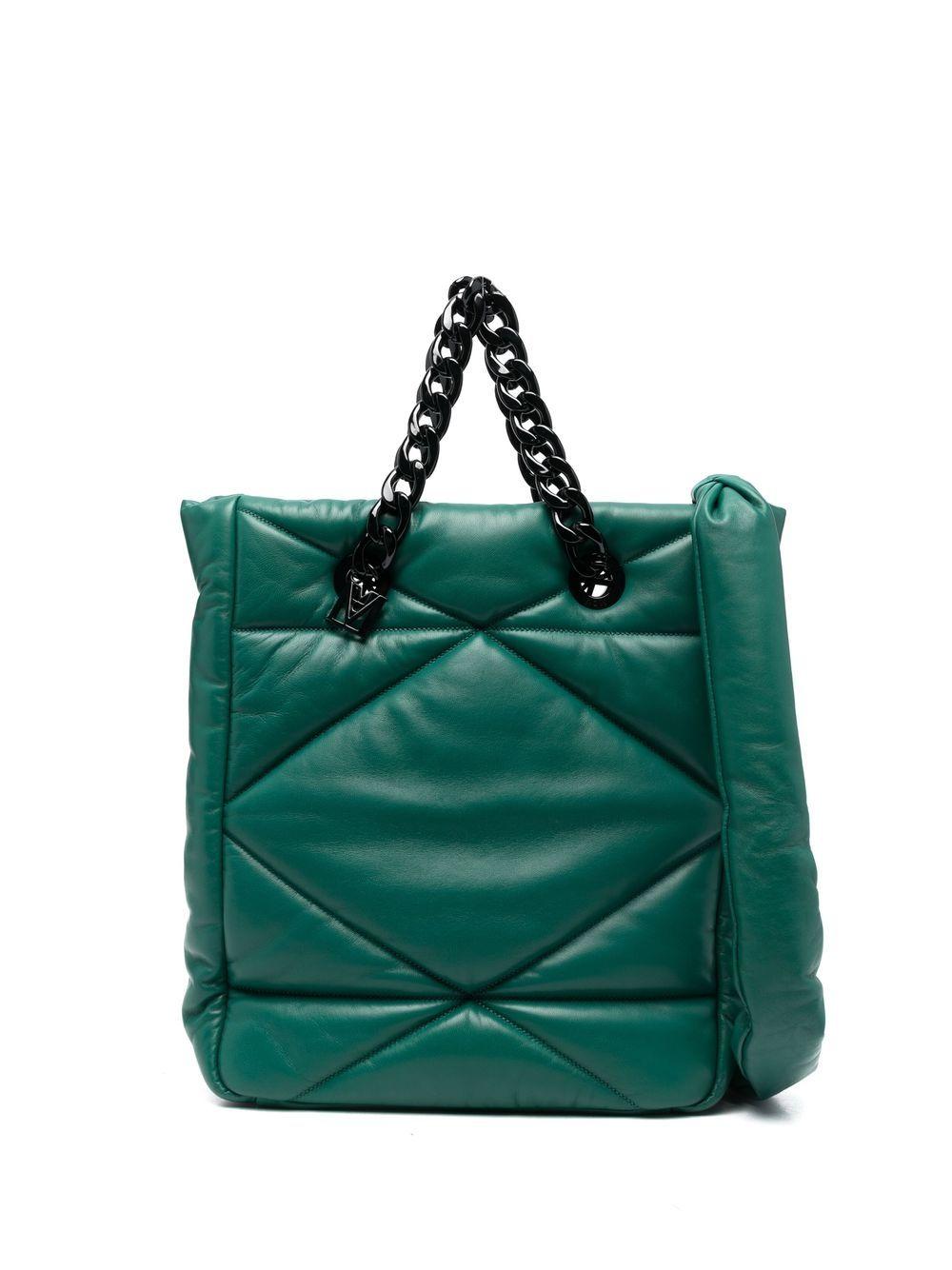 MCM Travia Quilted Tote Bag in Green Lyst Canada