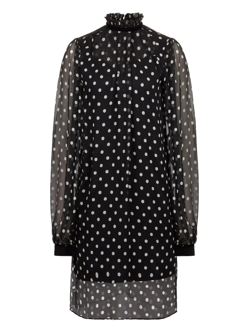 Nina Ricci>>ポルカドット ビスチェ ミニドレス Nina Ricci ポルカドット ミニドレス | ブラック | FARFETCH JP