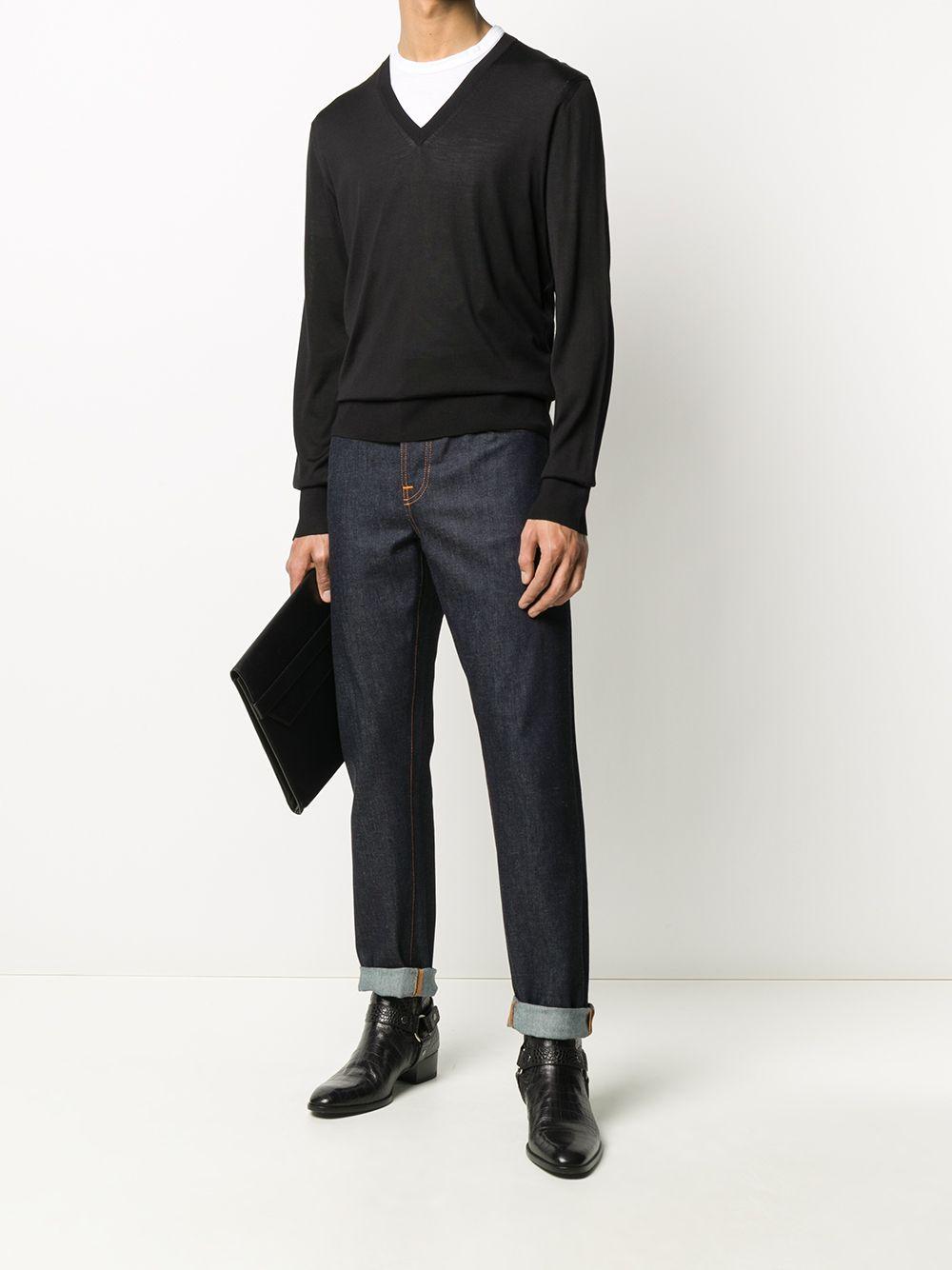 Tom Ford Vneck Jumper in Black for Men Lyst