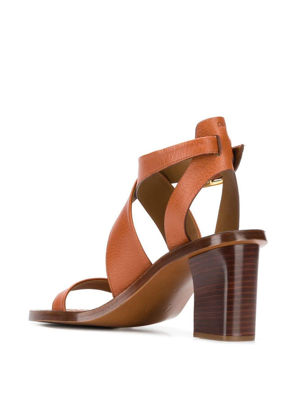 chloé virginia leather flat sandals