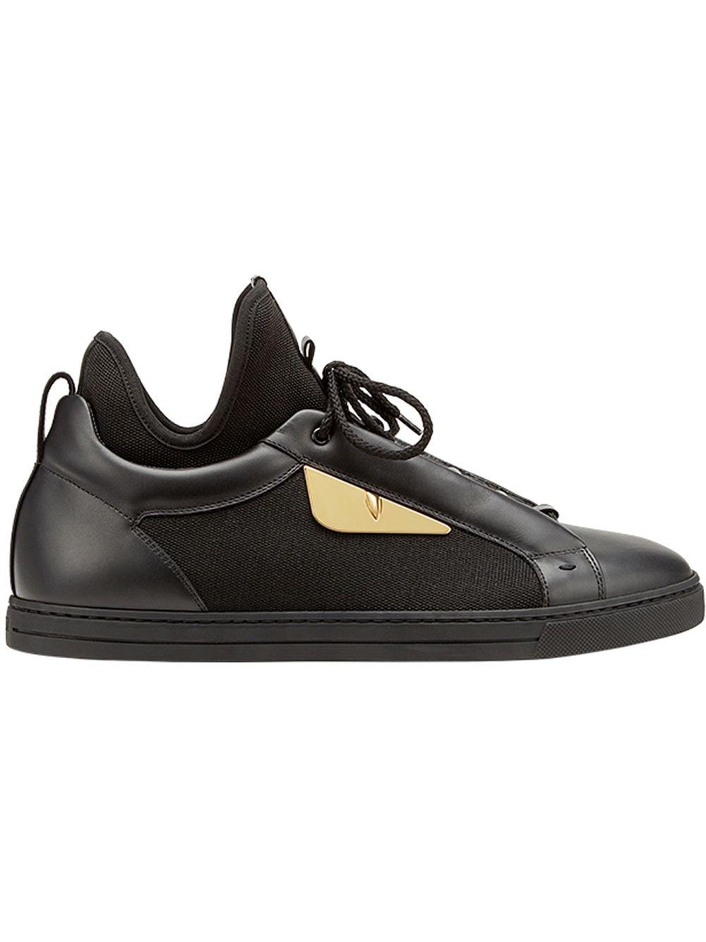 Fendi Bag Bugs Eyes-appliqué Sneakers in Black for Men | Lyst
