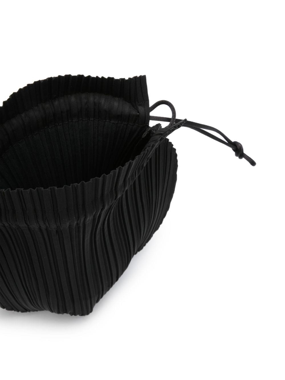 Pleats Please Issey Miyake Round Pleated Tote Bag - Black