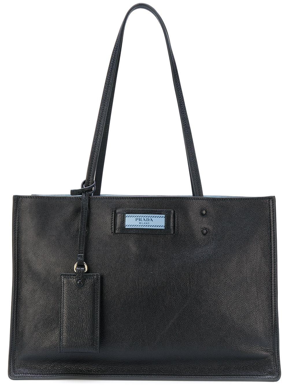 Prada Etiquette Tote Bag in Black | Lyst