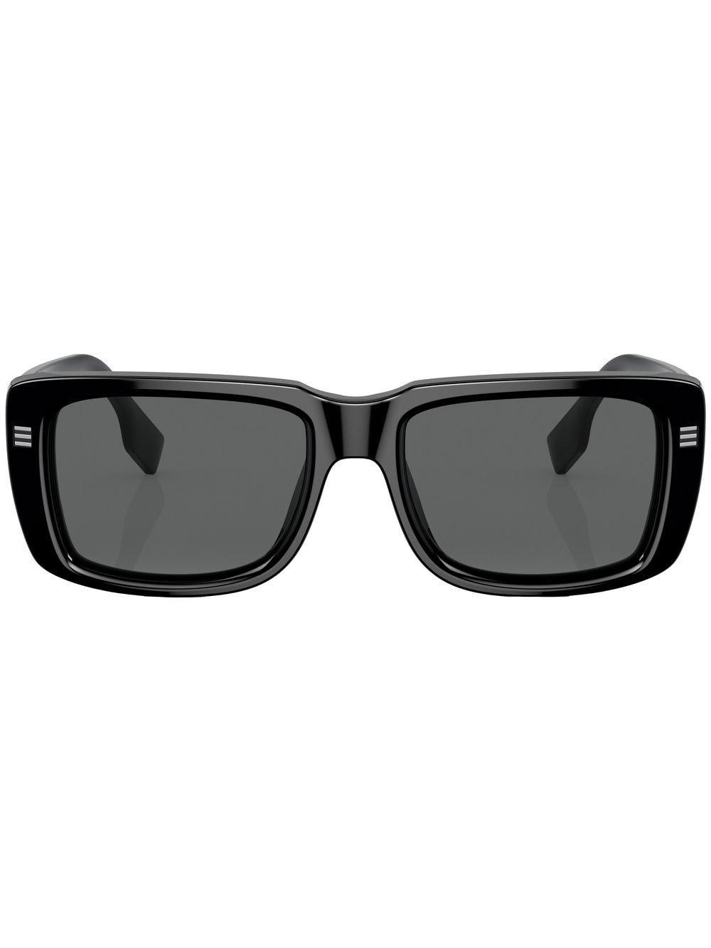 Burberry Jarvis Rectangular-frame Sunglasses in Black for Men | Lyst