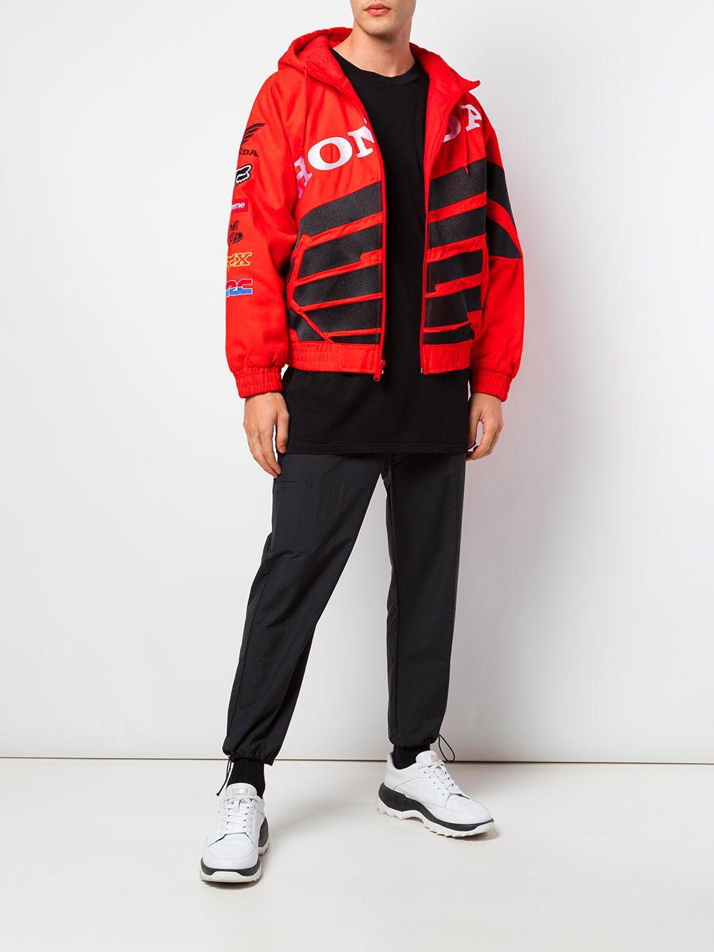 Supreme Cotton X Honda X Fox Racing Puffy Zip Up Jacket in Red for 