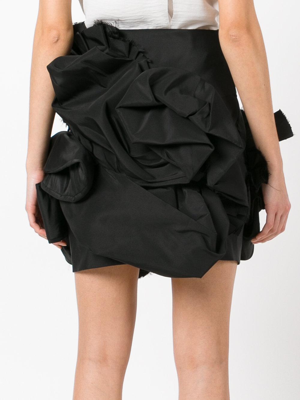 black short ruffle skirt