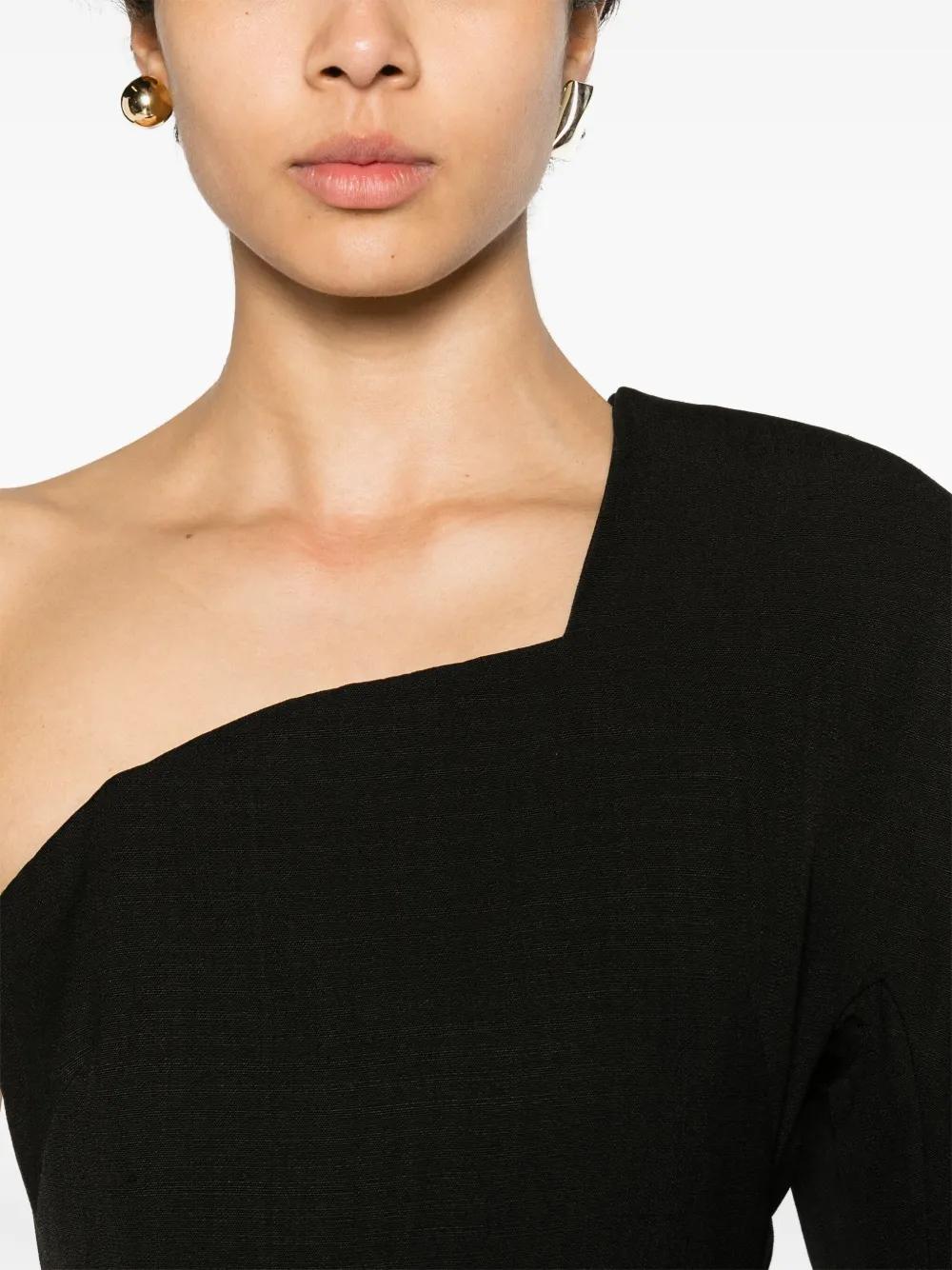 Jacquemus La Robe Pablo One-Shoulder Maxi Dress in Black Lyst UK