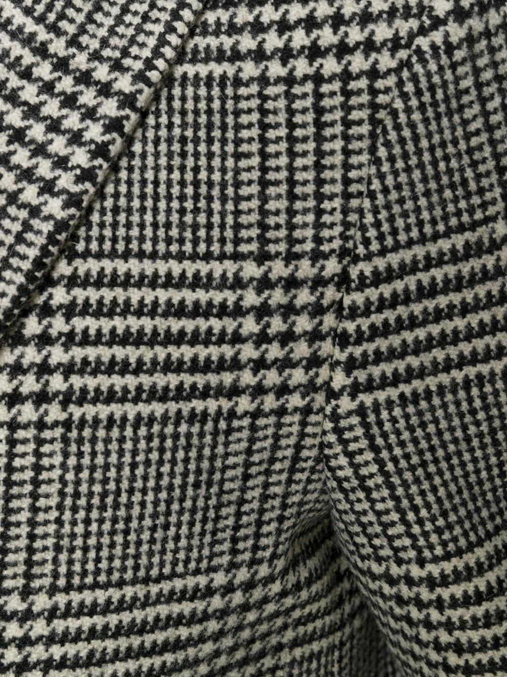Dondup Wool Glen Check Pattern Coat in Black for Men - Lyst