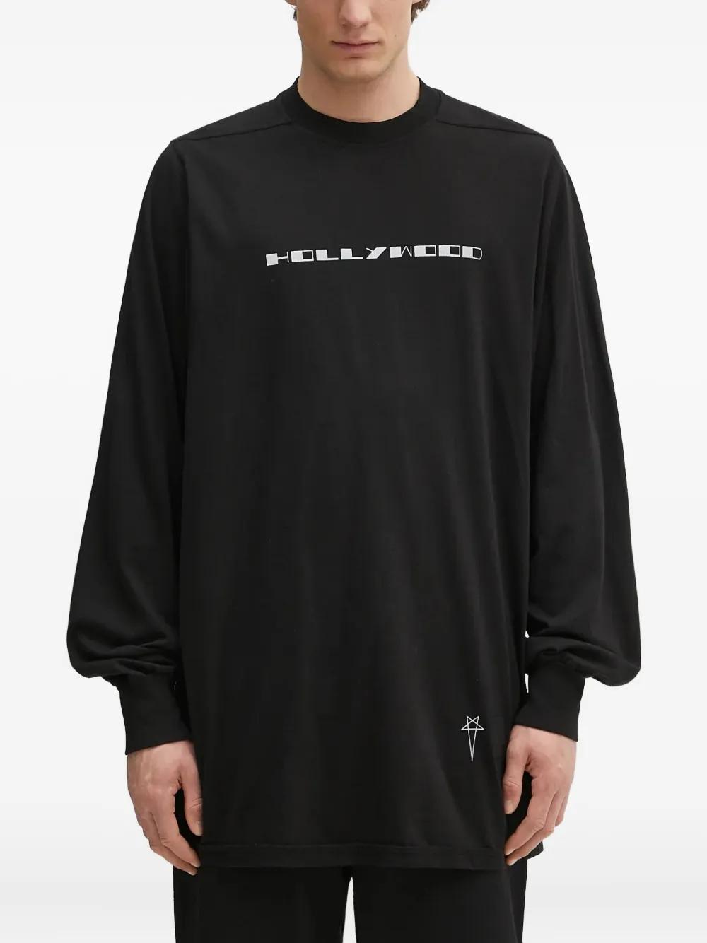 Rick Owens Hollywood Graphic Long-Sleeve T-Shirt in Black for Men