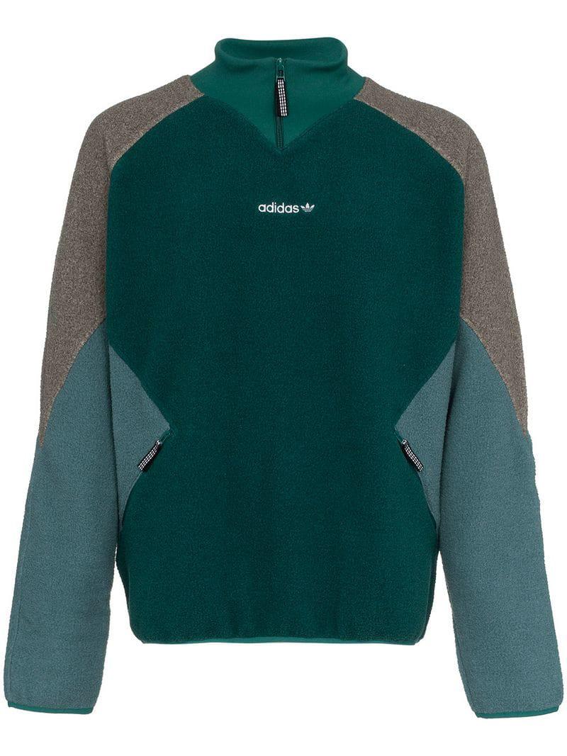 adidas eqt polar fleece jumper in navy