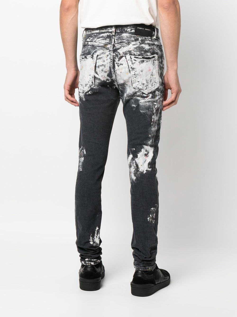 Purple Brand Heavy-paint Slim Jeans in Gray for Men | Lyst