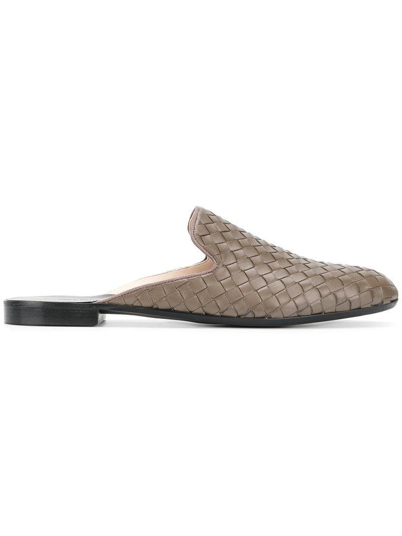 woven flat mule