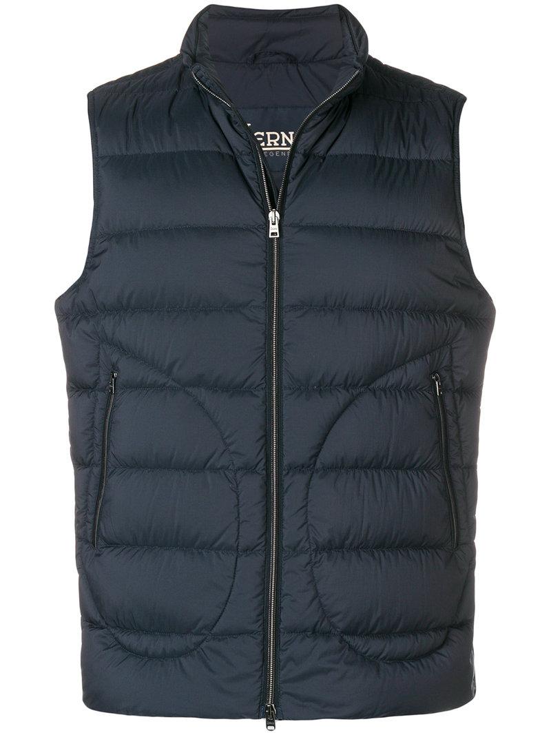 Herno Synthetic Legend Zipped Gilet in Blue for Men - Lyst