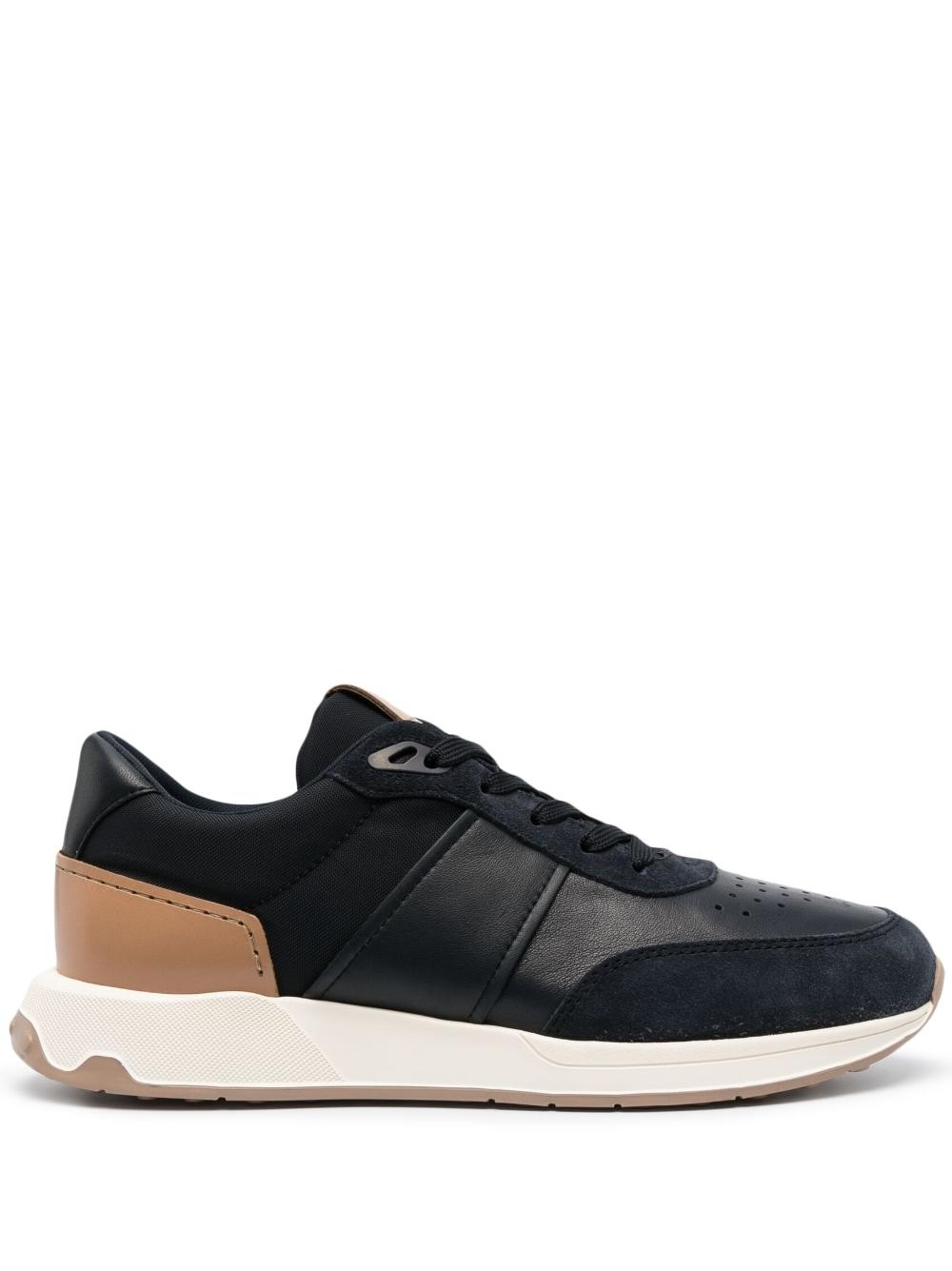Tod's Leather-trimmed Low-top Sneakers in Blue for Men | Lyst UK