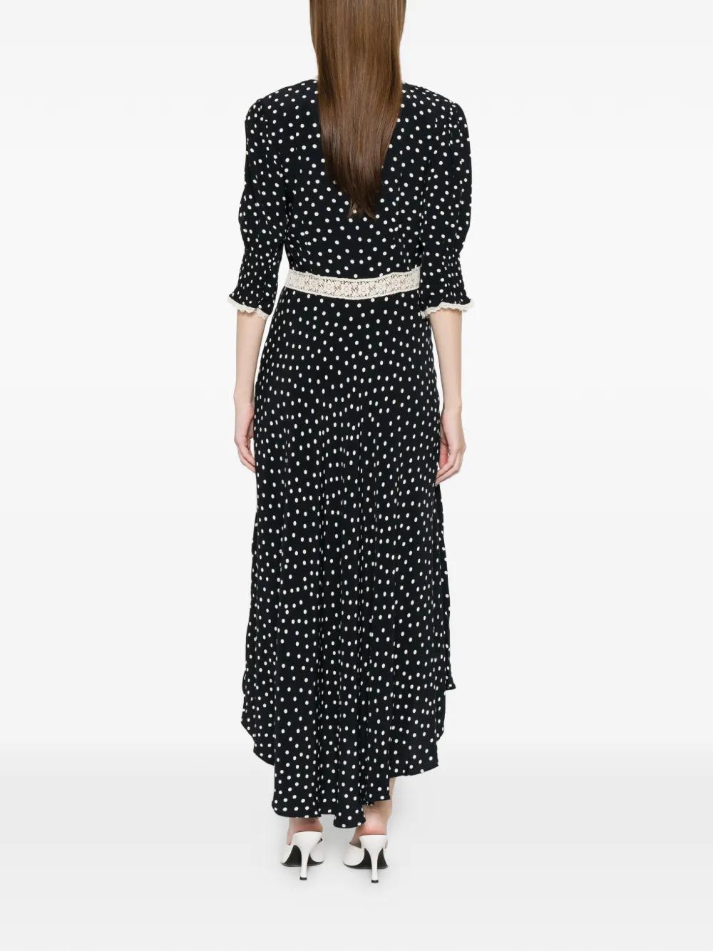 rixo crochet dress Mylene crochet beaded mini dress in black - Rixo