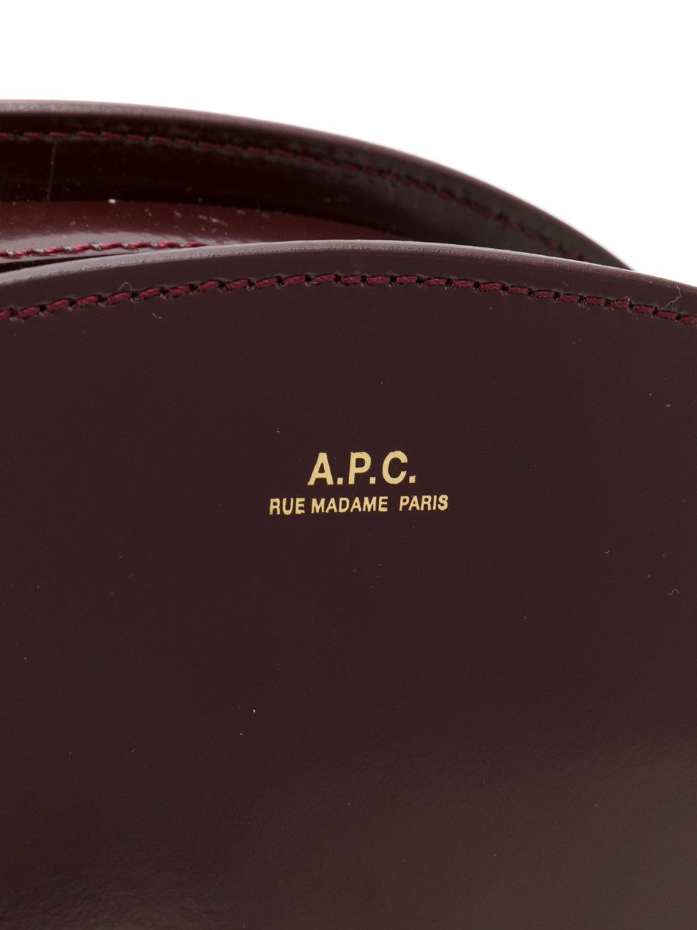A.P.C. Half-moon Chain Bag in Red | Lyst
