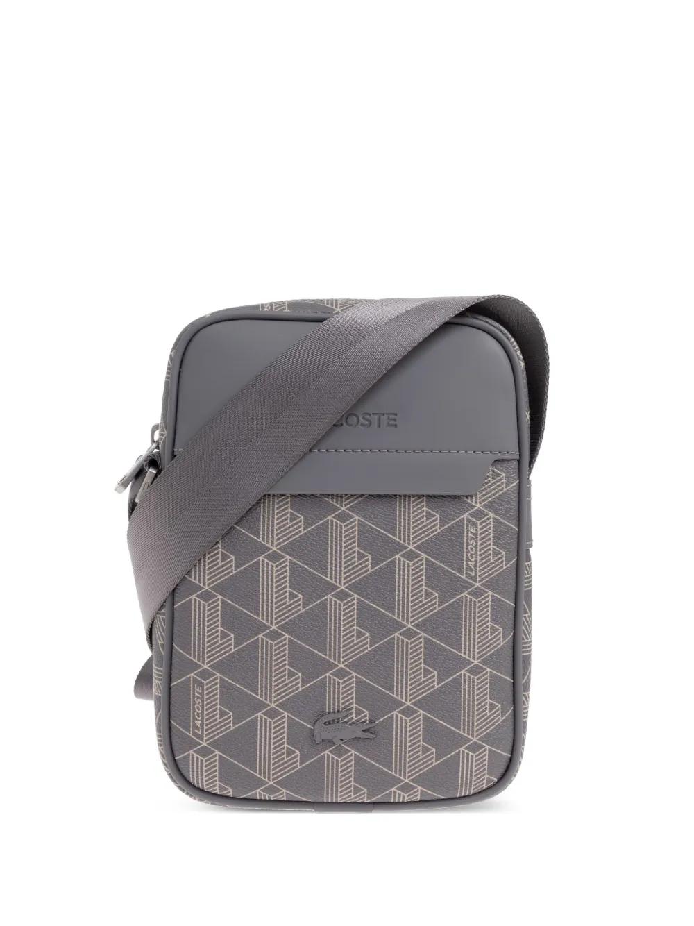 Lacoste Geometric-Pattern Messenger Bag in Grey for Men Lyst UK