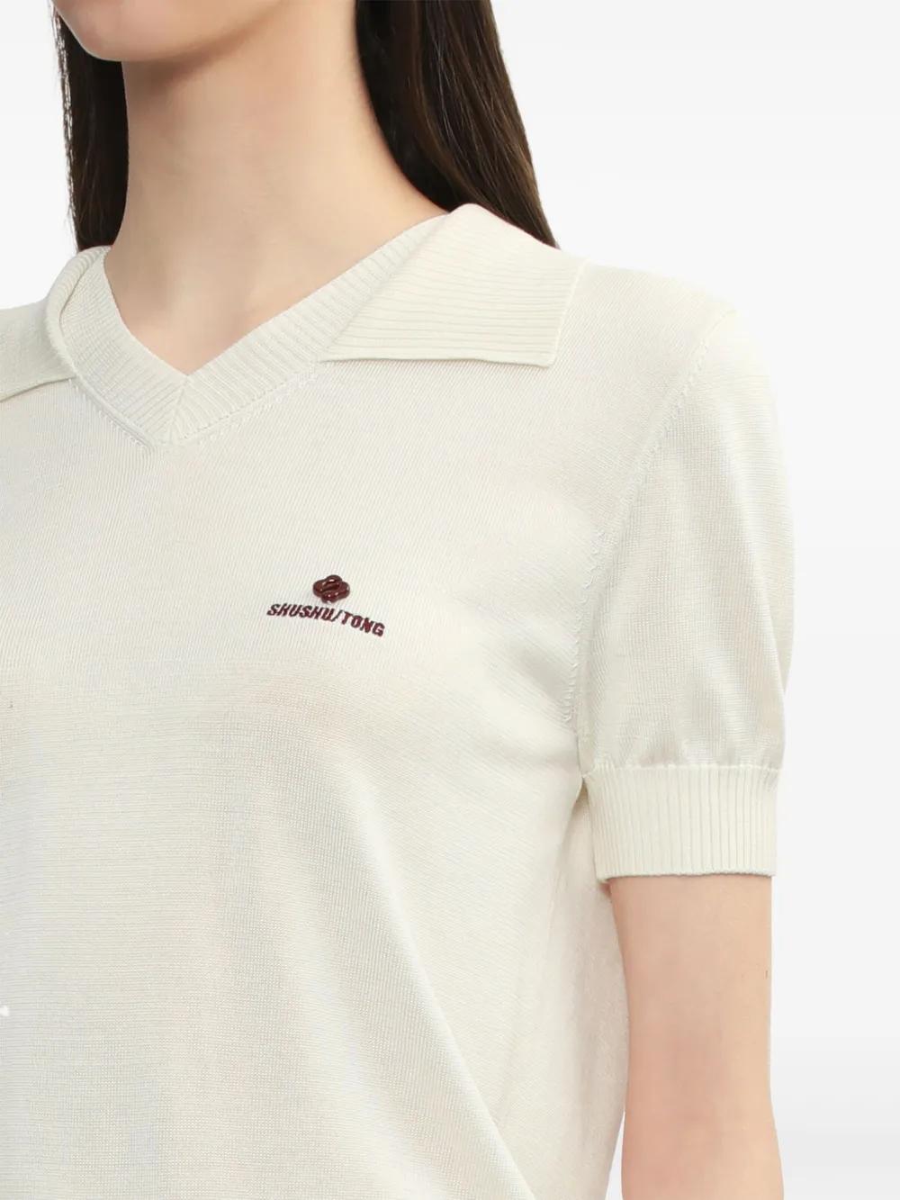 SHU SHU TONG ホワイト クロップドポロシャツ 半袖 ShuShu/Tong ポロシャツ ホワイト | Lyst