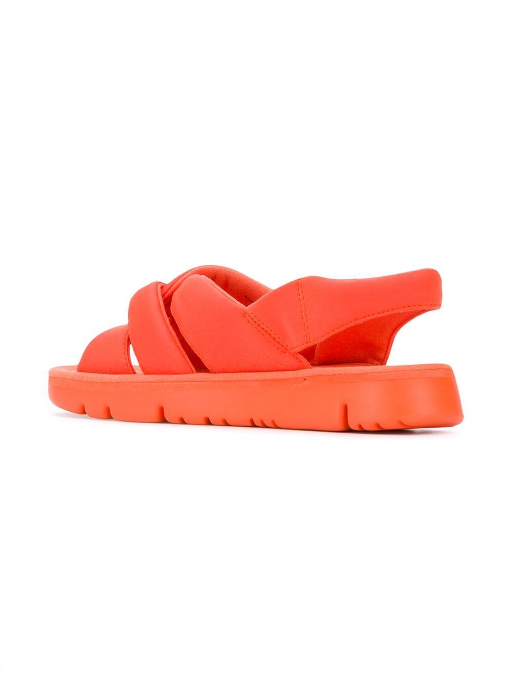 camper orange sandals