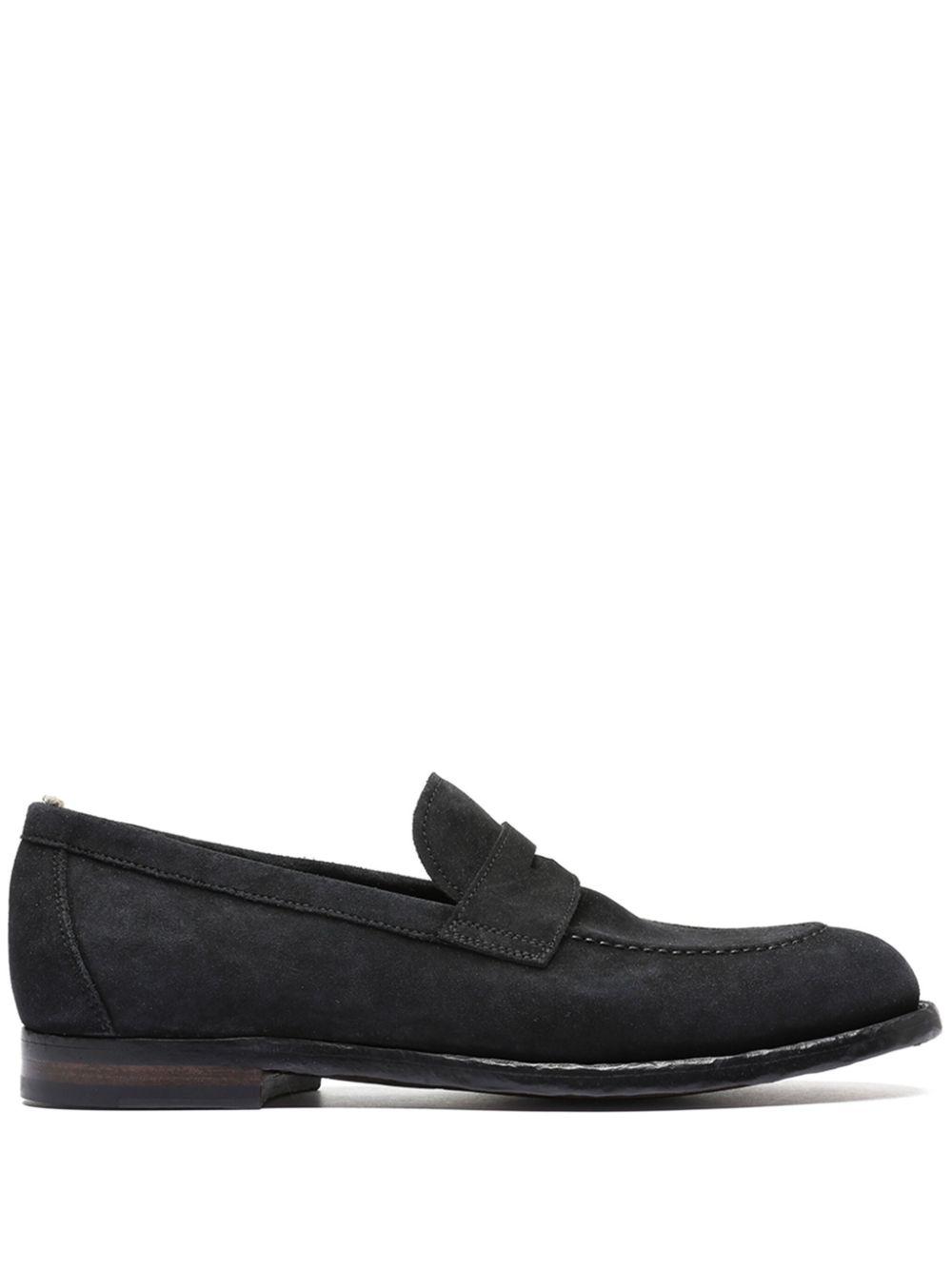 Officine Creative メンズ ブラック Ivy 002 ローファー スリッポン 