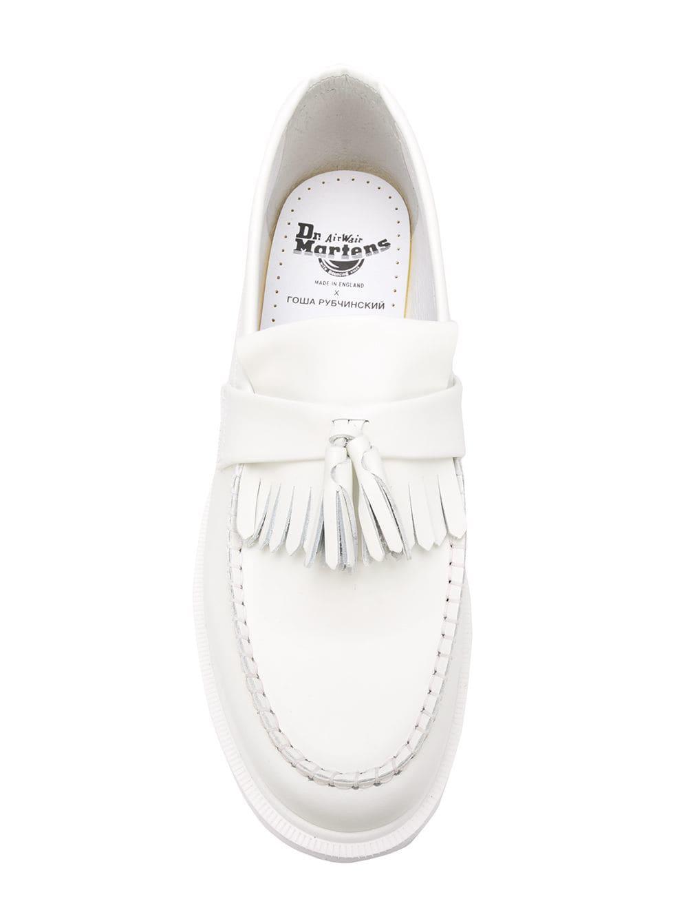 Gosha Rubchinskiy Leather X Dr. Martens Chunky Heel Loafers in White for  Men | Lyst