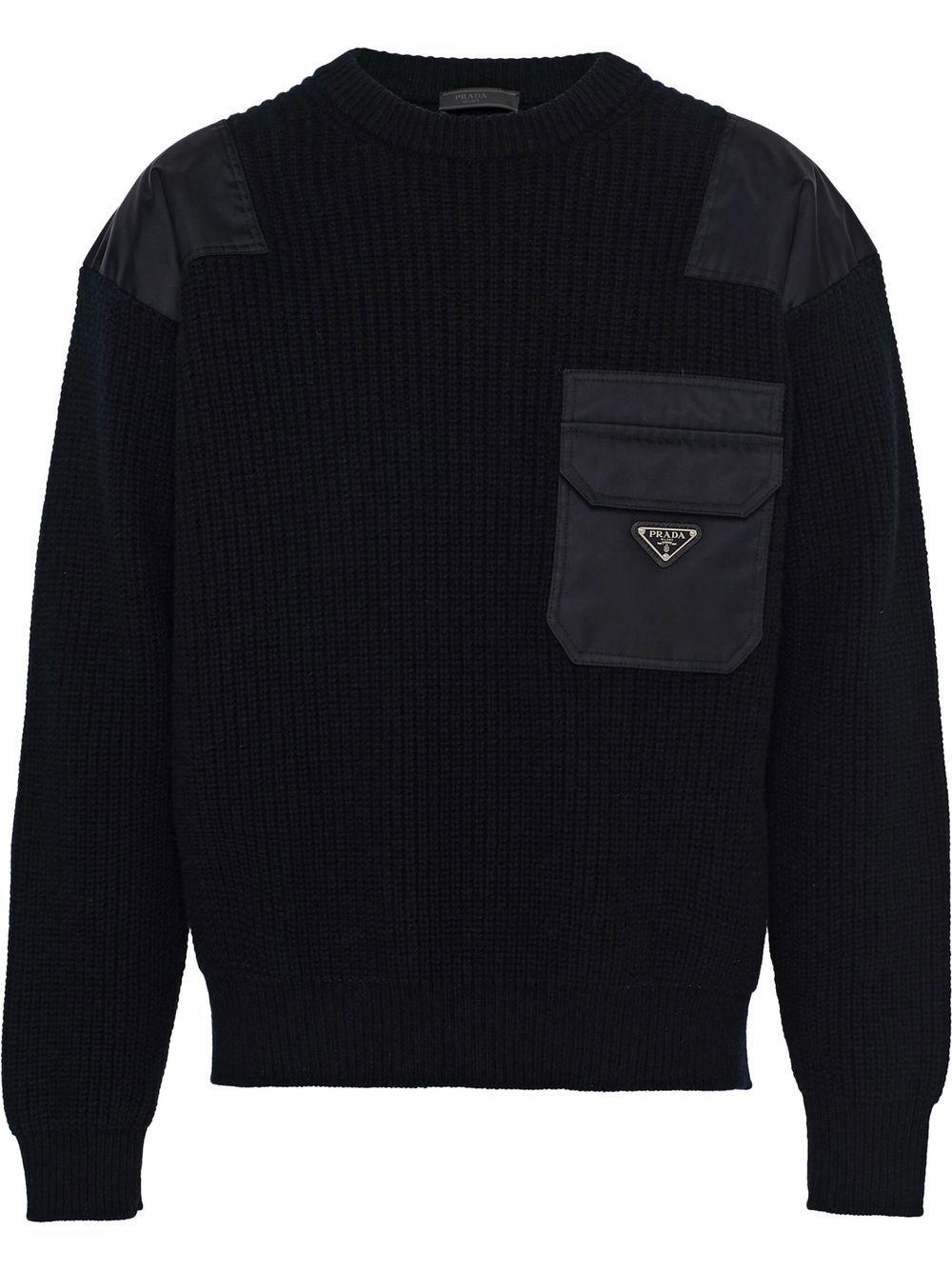 Prada Triangle-logo Plaque Jumper in 