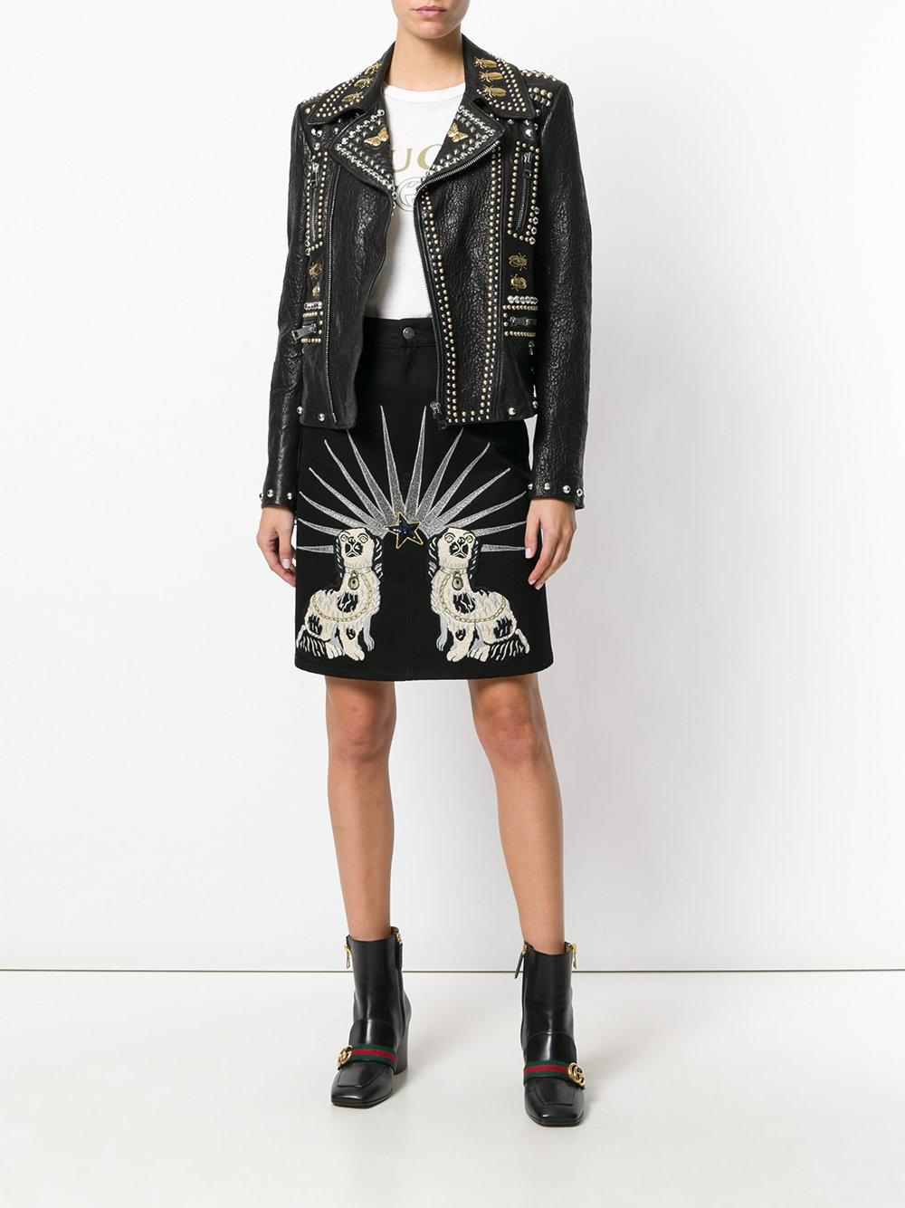 gucci studded leather jacket
