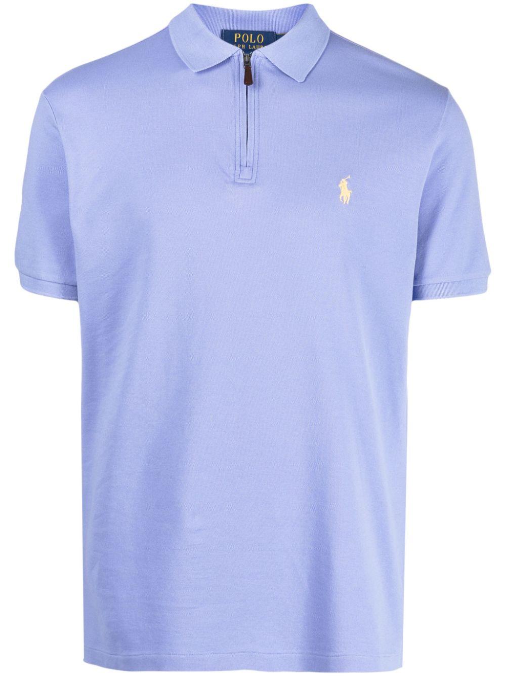 Polo Ralph Lauren Polo Pony Half-zip Polo Shirt in Blue for Men | Lyst