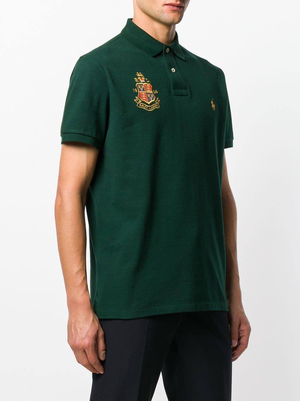 Polo Ralph Lauren Logo Polo Shirt in Green for Men - Lyst