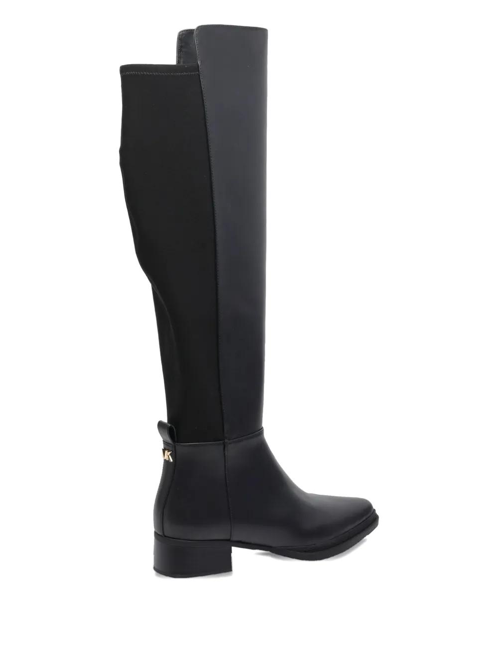 Kors Hamilton Stretch Leather Boot Embellished Leather Hamilton Stretch Leather Boot Asher Leather Knee-High  Boot, BLACK Michael Kors KSA
