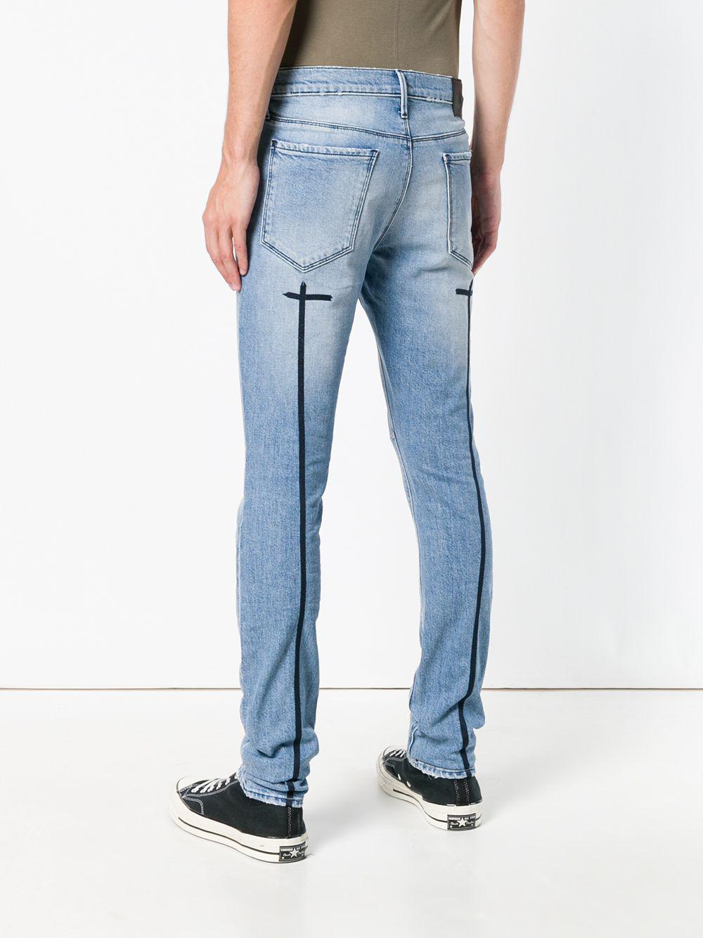 RTA Synthetic Slogan Skinny Jeans in 