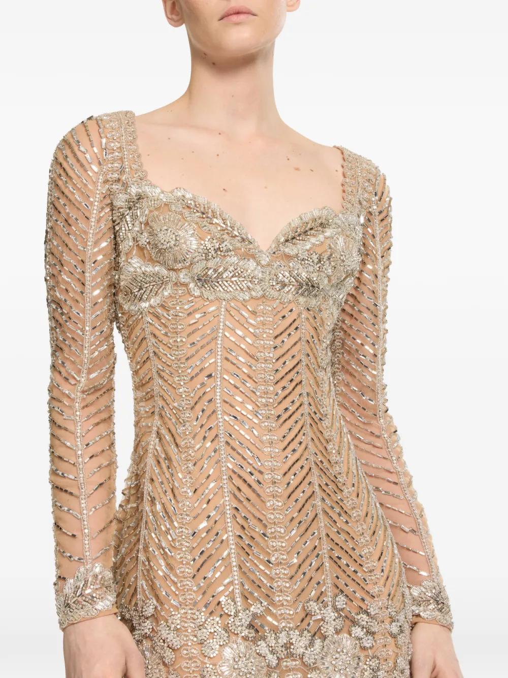 elie saab short dresses Elie Saab Gabardin Mini Dress - Neutral