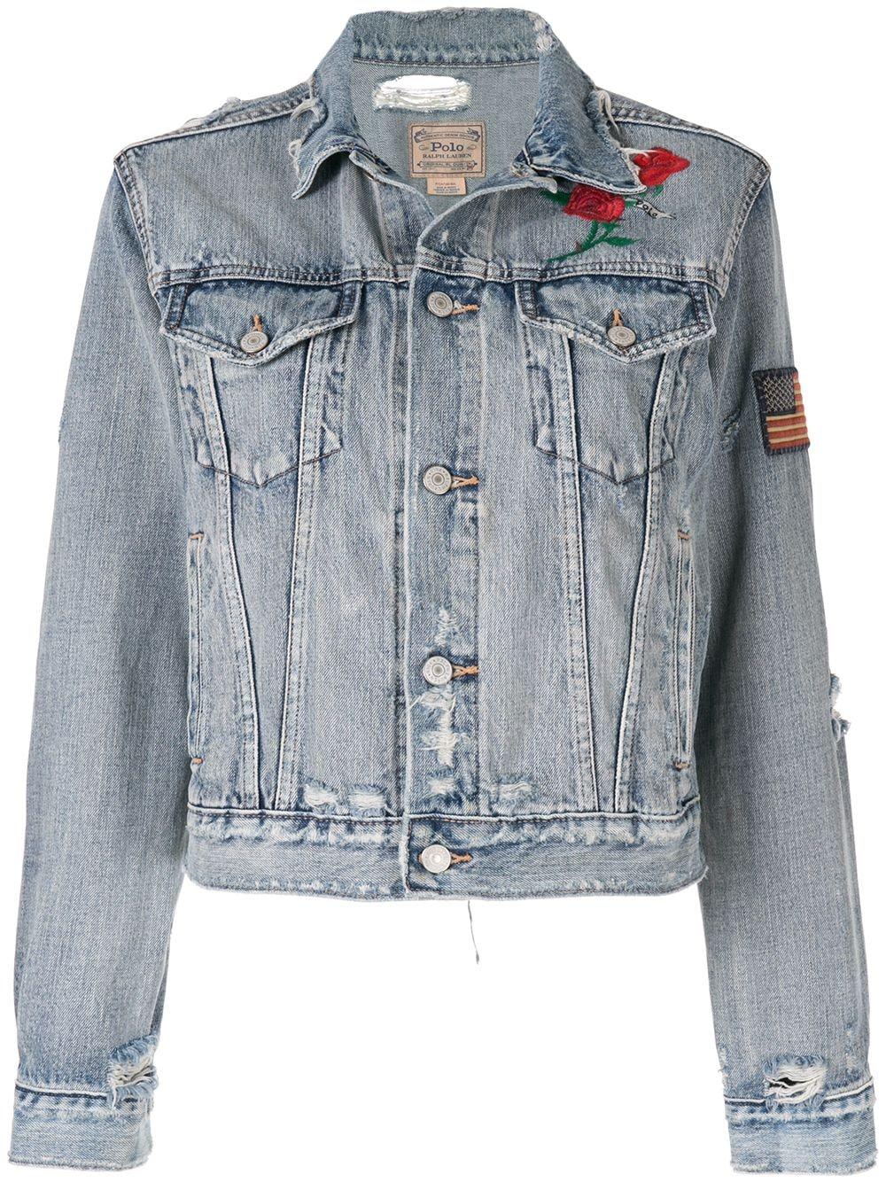 polo ralph lauren embroidered denim jacket
