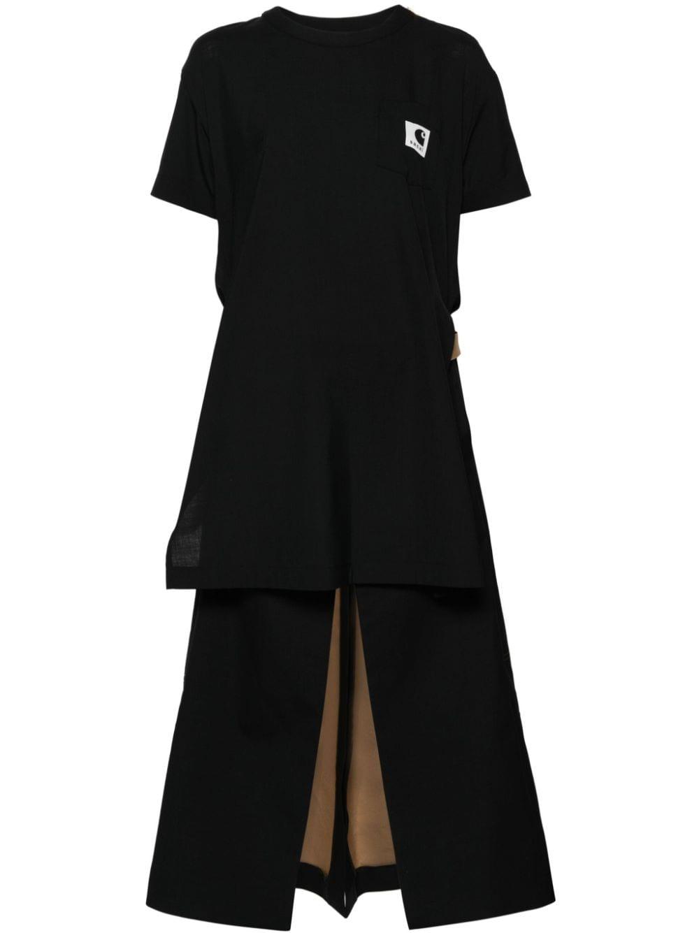 Sacai X Carhartt Wip Suiting Bonding Dress in Black | Lyst Australia
