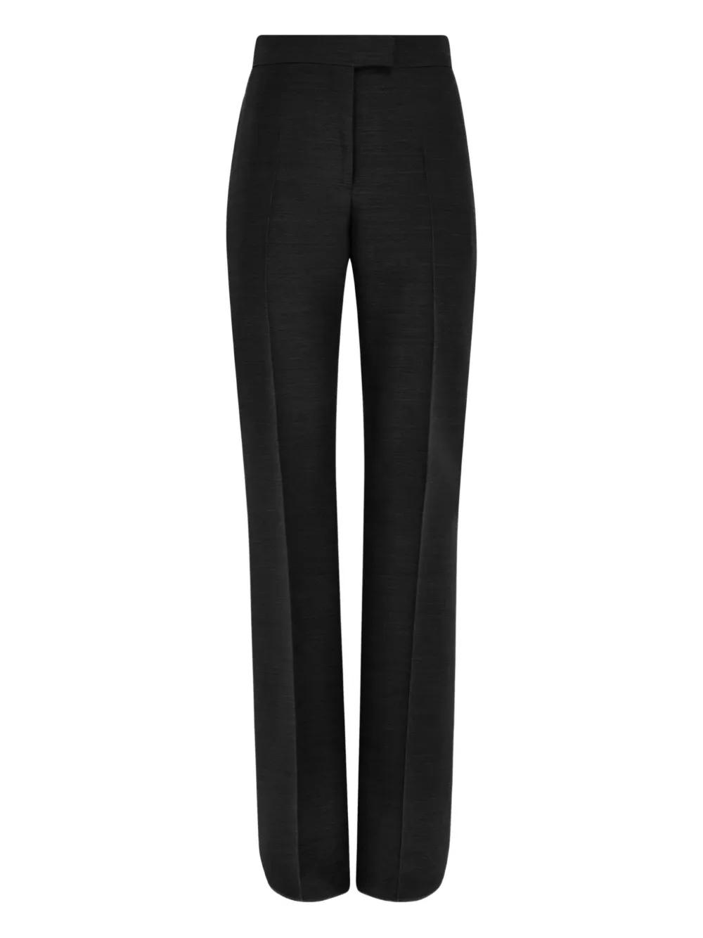 パンツ FERRAGAMO Stretched pleated trousers Black Ferragamo Stretched Pleated Trousers - Black - Women
