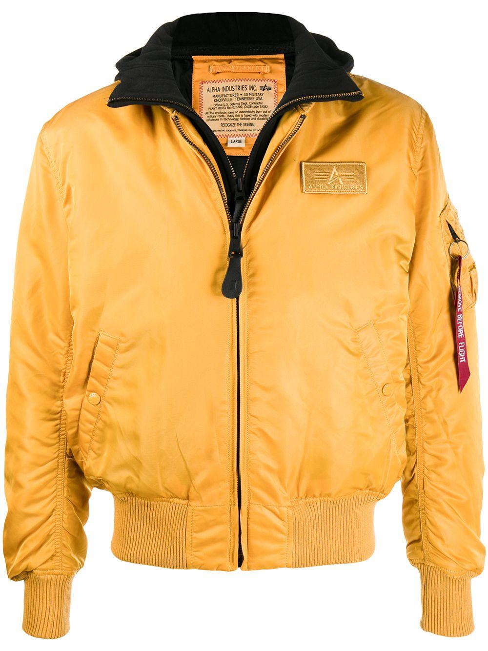 alpha industries orange bomber