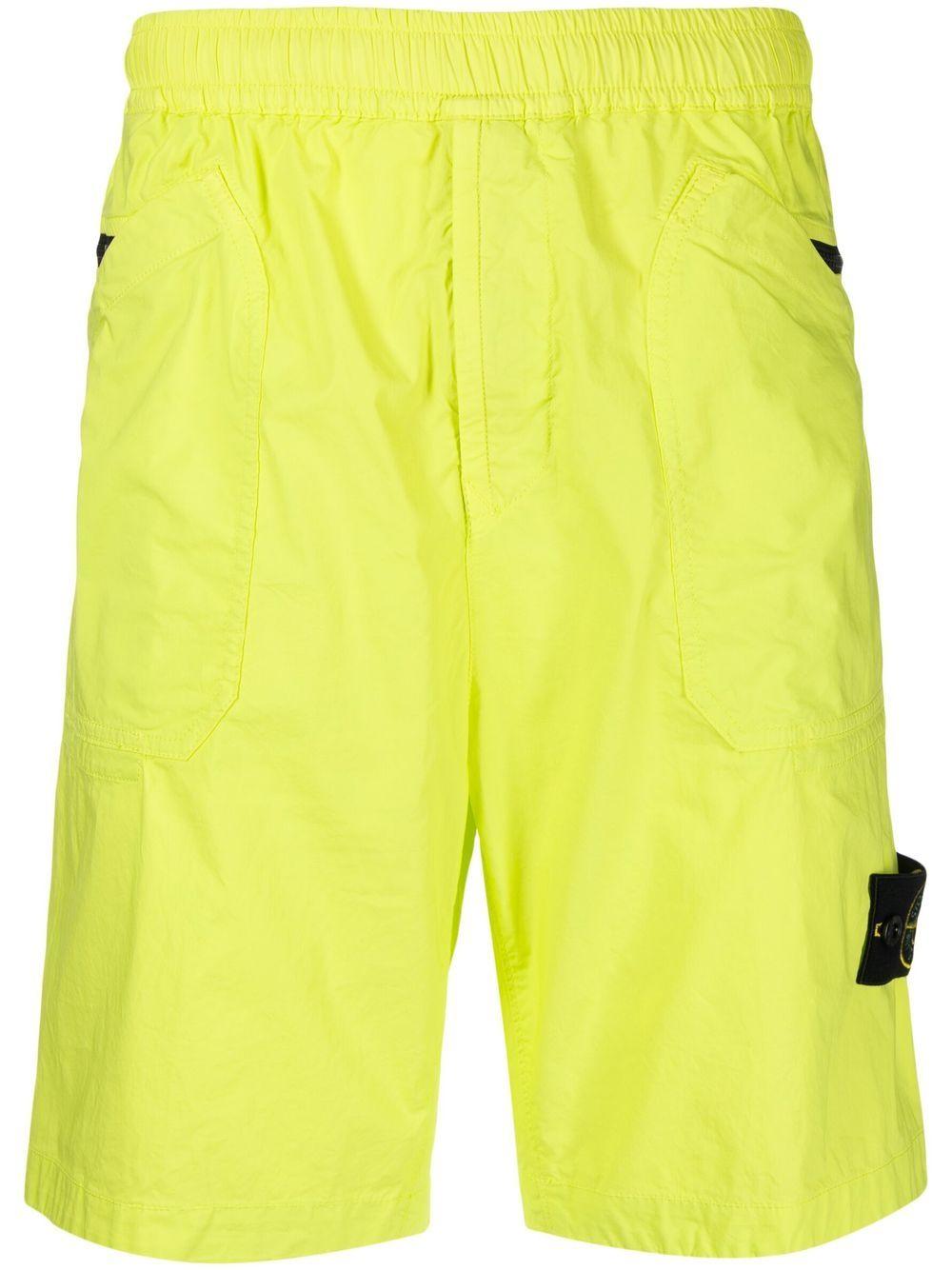 Stone Island Cotton Compass-patch Bermuda Shorts in Yellow for Men - Lyst