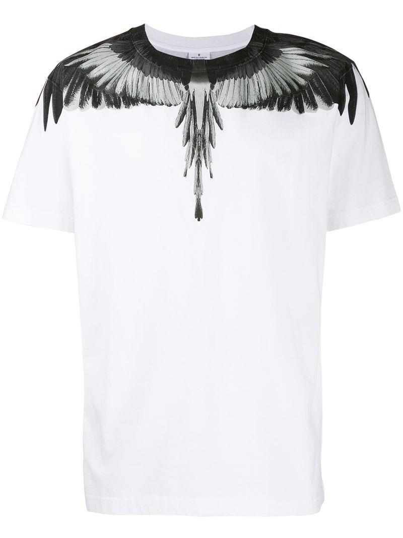Marcelo Burlon Cotton Wings Shoulder Tee in White for Men | Lyst