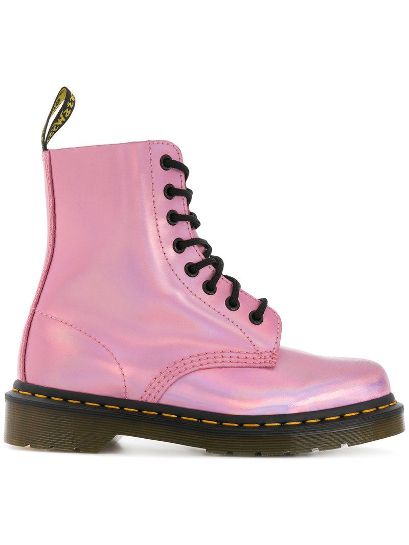 dr martens pink metallic