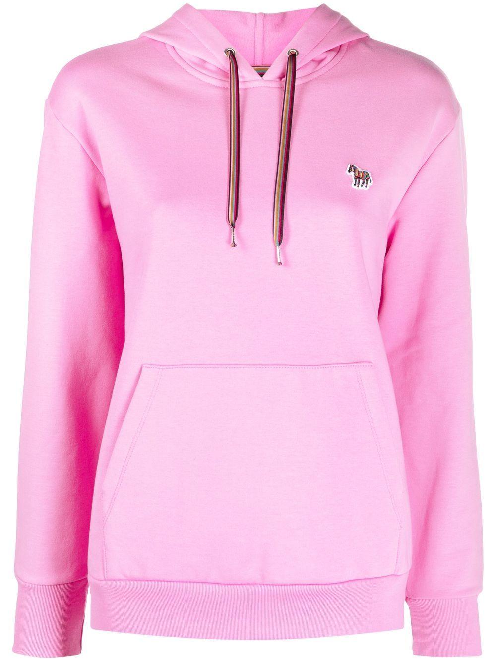 PS by Paul Smith Zebra-patch Pullover Hoodie in Pink | Lyst