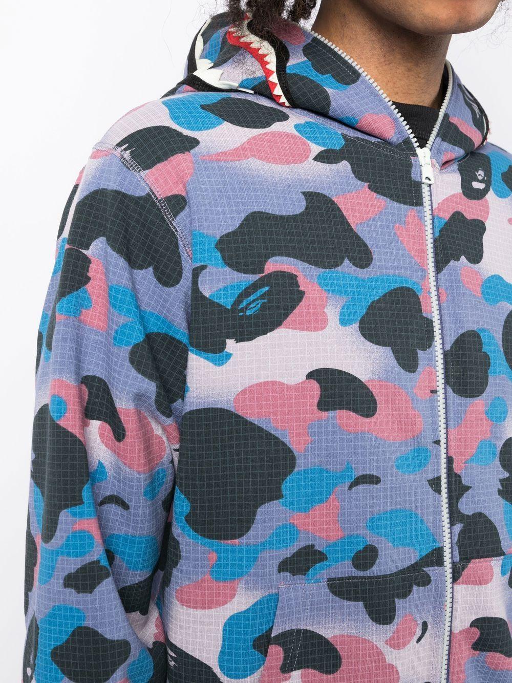 A Bathing Ape All-over Camouflage-print Hoodie in Blue for Men | Lyst