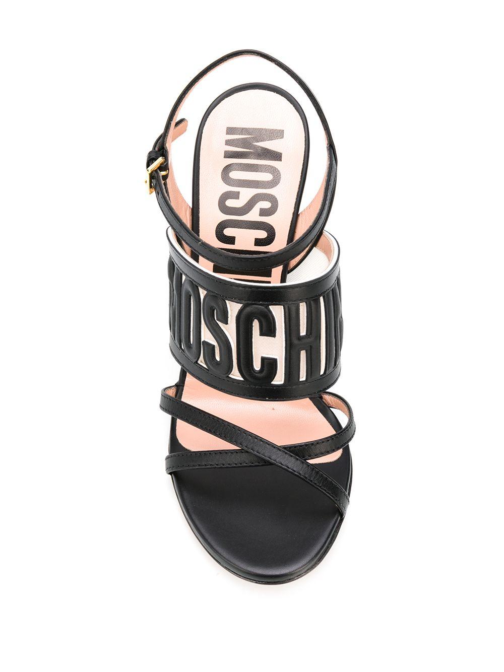 Moschino Embossed Logo Sandals Cheap Sale, UP TO 69% OFF | www 