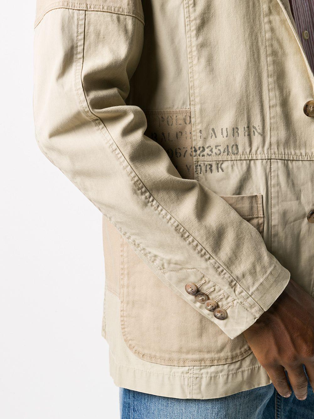 polo ralph lauren patchwork moto jacket