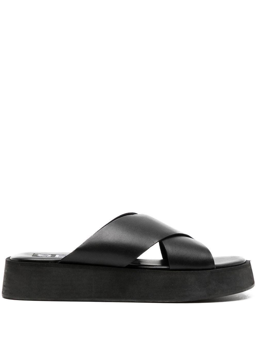 Senso Pippi I Crossover Platform Sandals in Black | Lyst