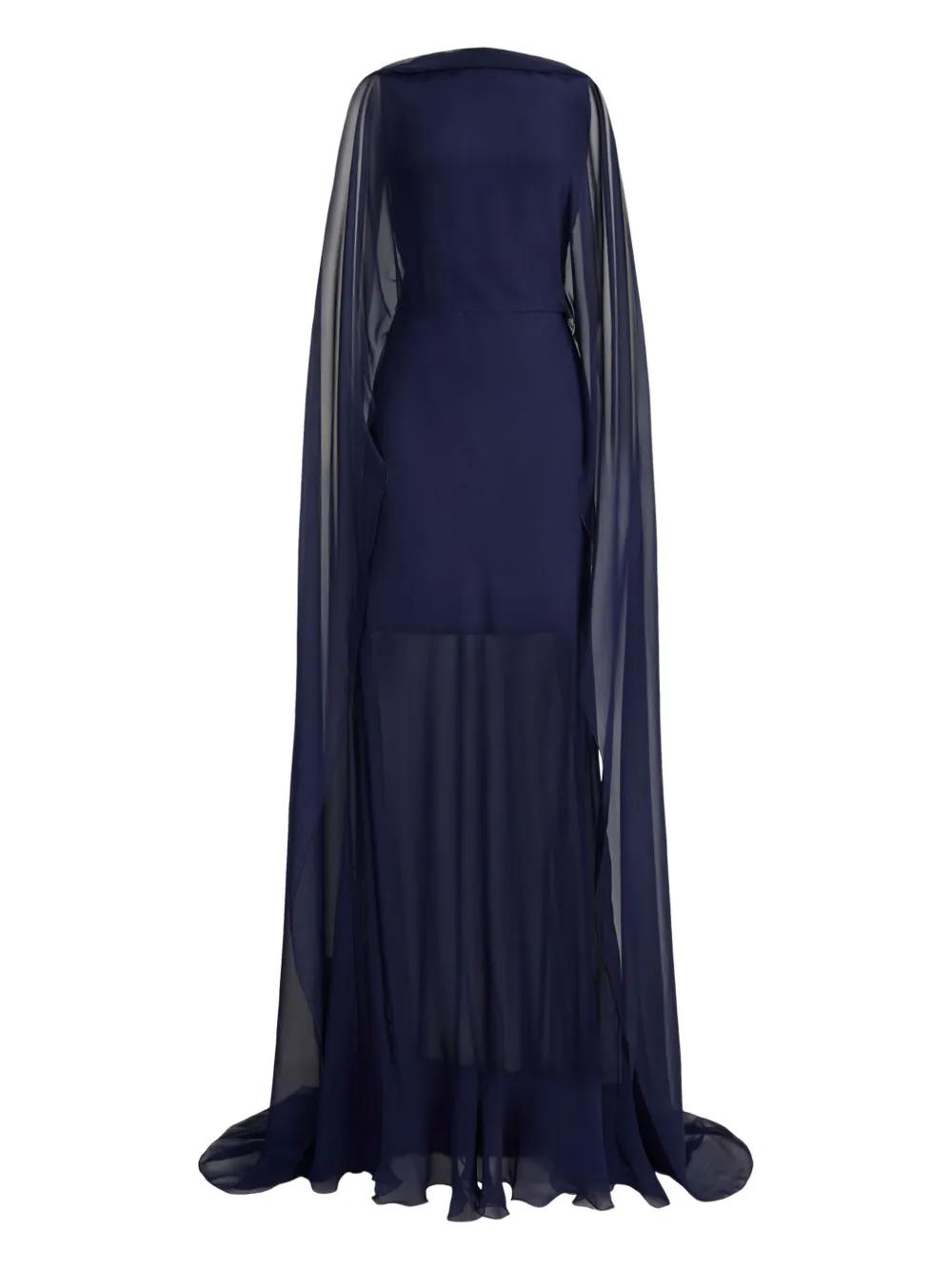 open lace back dress Lauren Ralph Lauren Womens Hyannis Chiffon Cocktail and Party Dress Orange  10 at Amazon Women's Clothing store