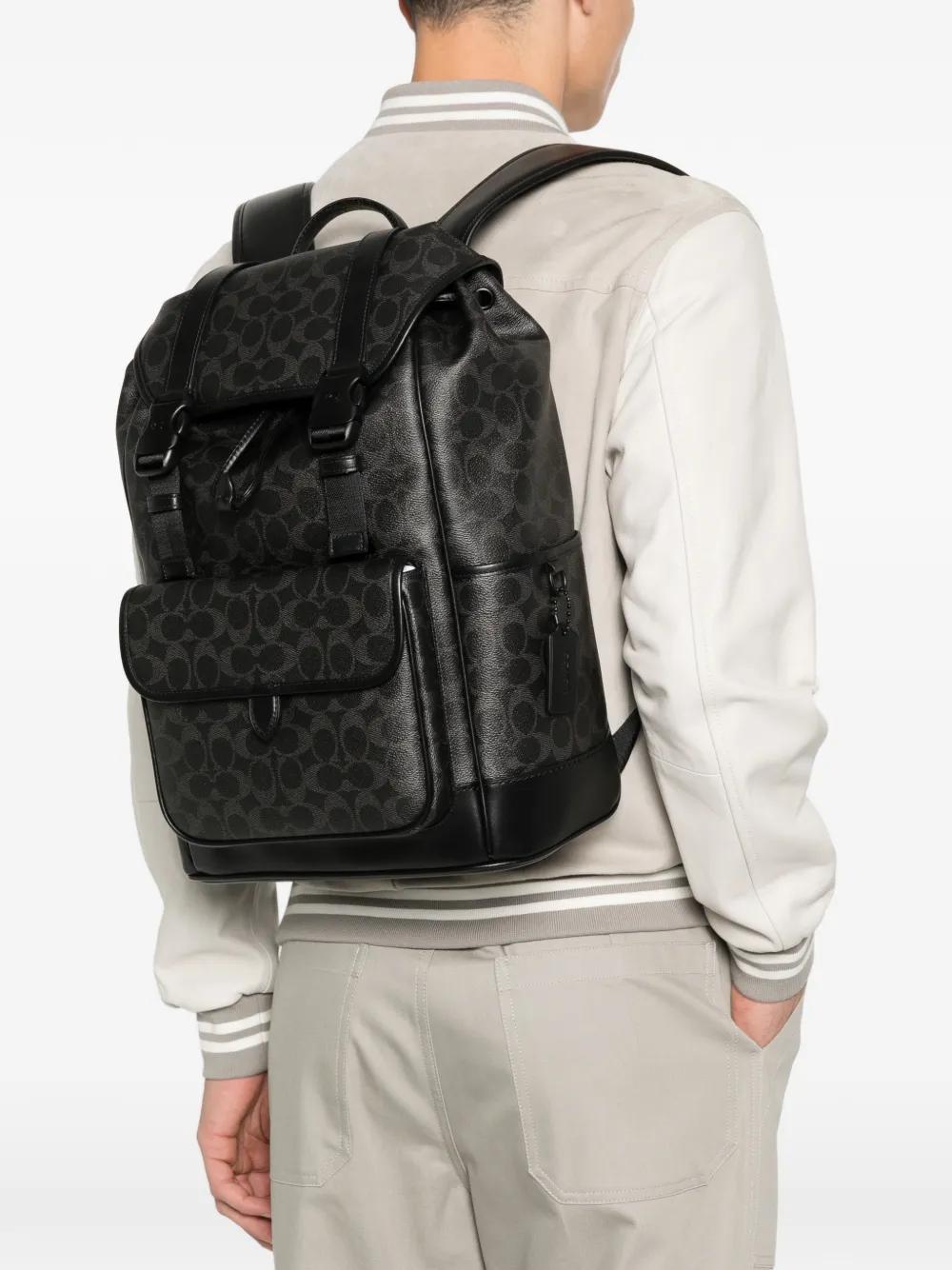 COACH Logo Backpack in Black for Men | Lyst